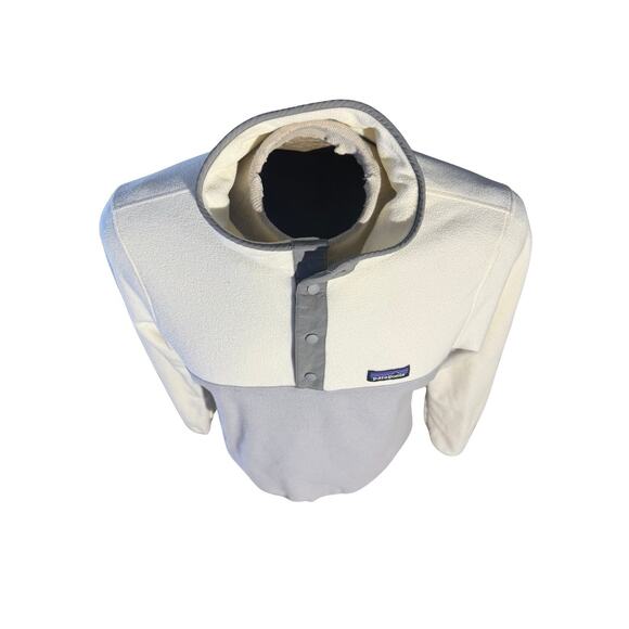 Patagonia Women’s Lightweight Synchilla Snap-T Fleece Pullover Gray White L SP20 - Picture 2 of 8